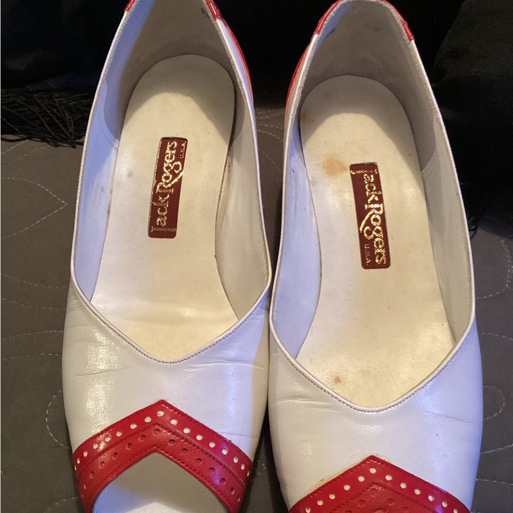 Jack Rogers Women's White and Red Shoes